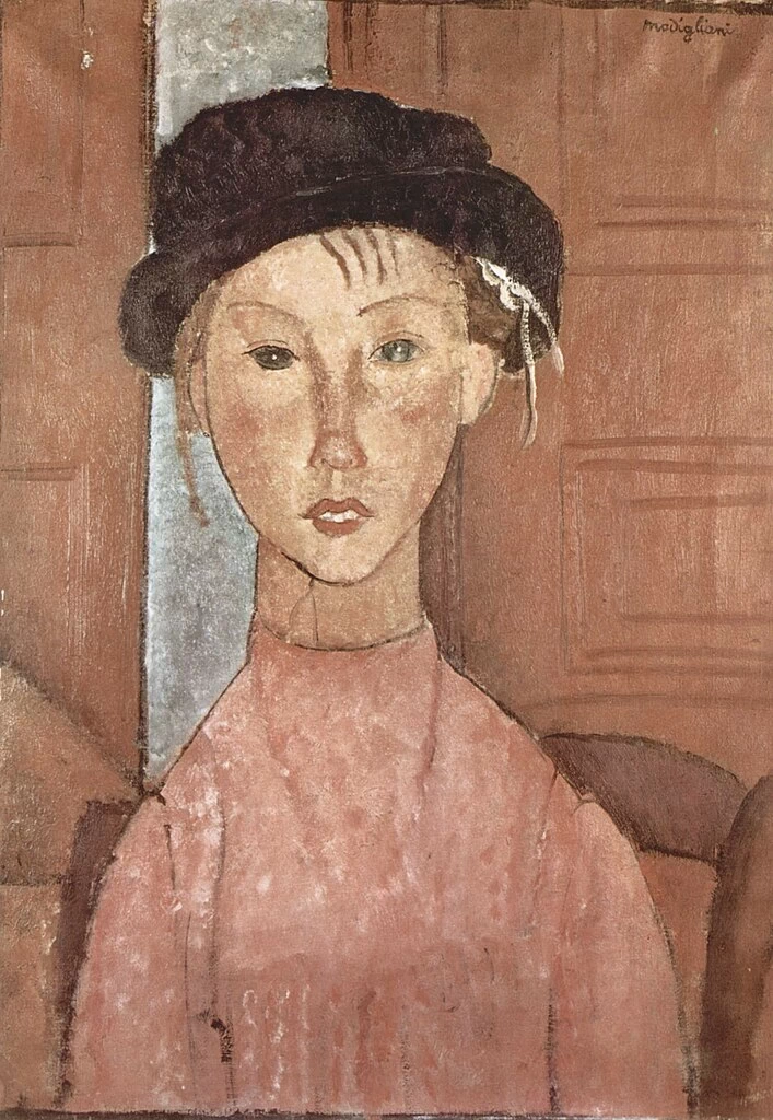 Amedeo Modigliani - Ragazza con cappello